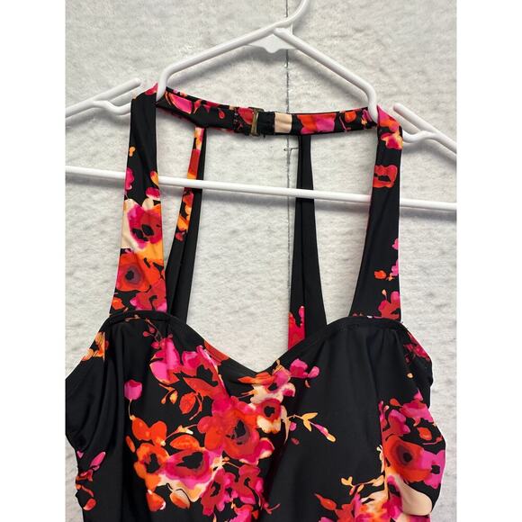 Vibrant Floral Women Swim One Piece - Picture 3 of 8